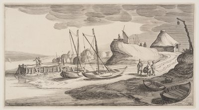 Bateaux à terre près d