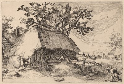 Une grange - Claes Jansz Visscher after Abraham Bloemaert after Boëtius Adams Bolswert