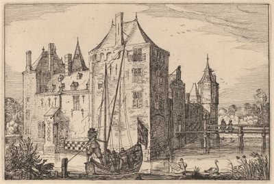Château (Warmond?) - Claes Jansz Visscher after Johannes van Doetechum, the Elder after Lucas
