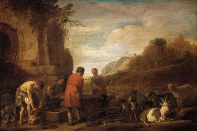 La rencontre de Jacob et Rachel (Genèse 29:10) - Claes Moeyaert