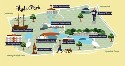 Carte de Hyde Park - Claire Huntley