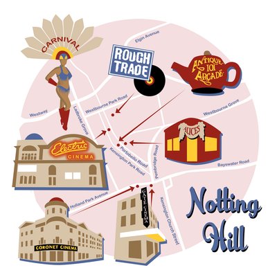 Carte de Notting Hill - Claire Huntley