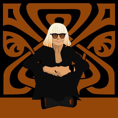 Portrait de Barbara Hulanicki, créatrice de mode, fondatrice de Biba, designer d