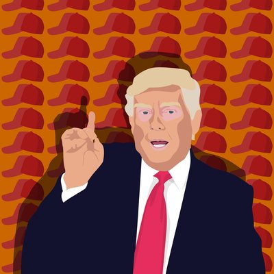 Trump et la casquette de baseball - Claire Huntley
