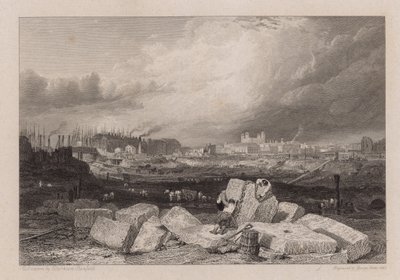 La Tour de Londres depuis les fouilles des docks de St Katherine - Clarkson Frederick Stanfield