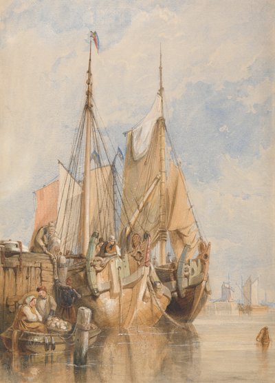 Bateaux de pêche néerlandais près d