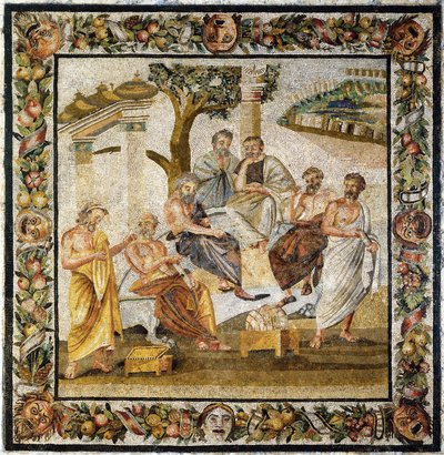 Académie platonicienne. Mosaïque de Pompéi - Classical Antiquities