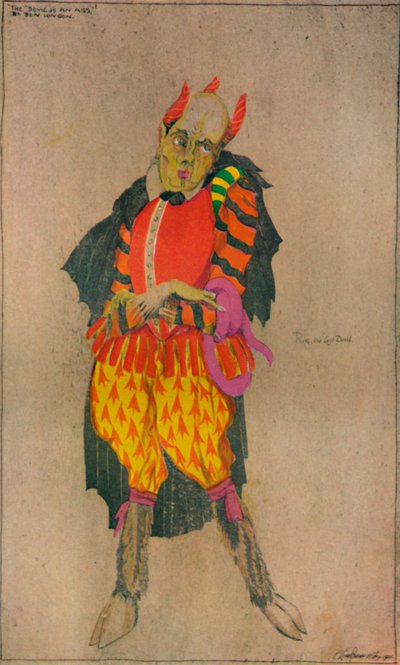 Conception de costume pour Le Diable est un âne de Ben Jonson, vers 1927 - Claud Lovat Fraser