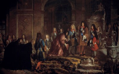 Réparation faite au roi Louis XIV par le Doge de Gênes dans la Galerie des Glaces à Versailles, 15 mai - Claude Guy Halle