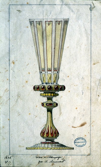 Décoration pour flûtes à champagne, dessin à l