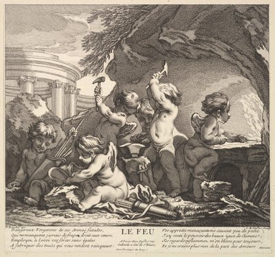 Feu, 18e siècle - Claude Augustin Duflos