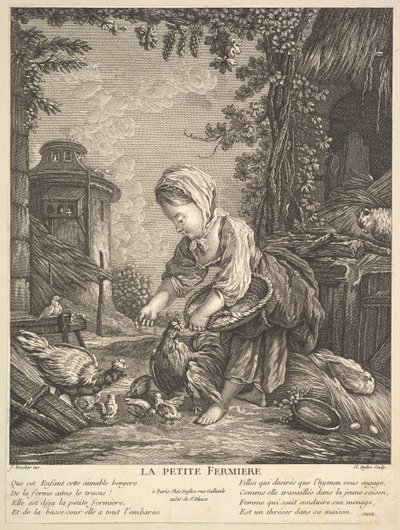 La petite fermière, ca. 1753 - Claude Augustin Duflos