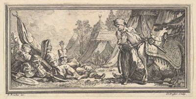 Soldats turcs au repos - Claude Augustin Duflos