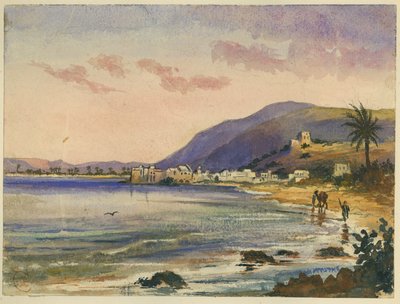 Haïfa avec la crête du Carmel derrière - Claude Conder