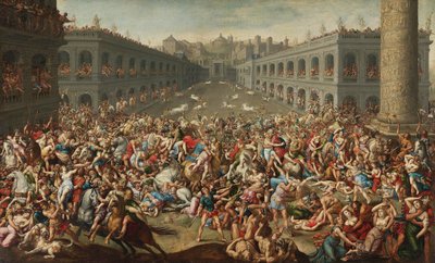 Allemand :  Raub der Sabinerinnen Le viol des Sabines - Claude Deruet