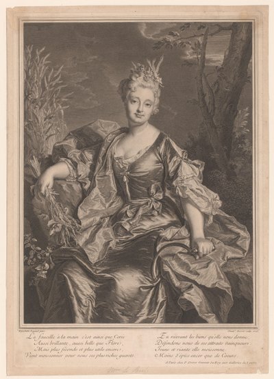 Portrait de Marguerite Henriette de La Briffe Le Bret en Cérès - Claude Drevet