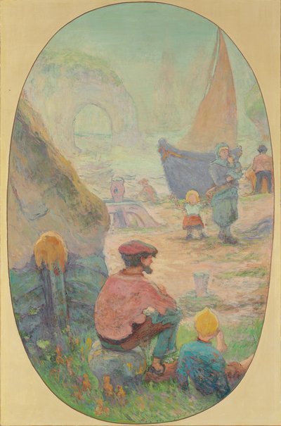 Pêcheurs à Étretat - Claude Emile Schuffenecker