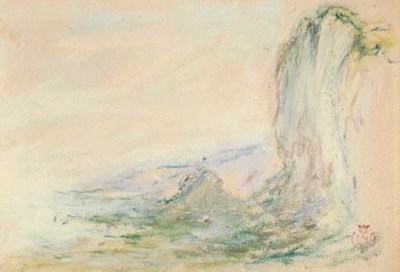 Les falaises à Étretat à marée basse - Claude Emile Schuffenecker