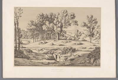 Paysage avec vue sur le mont Pentélique - Claude Félix Théodore Caruelle d