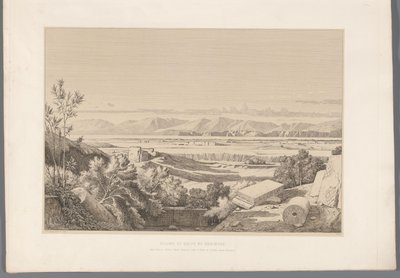Paysage avec vue sur les ruines de Corinthe - Claude Félix Théodore Caruelle d