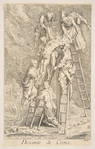 Descente de croix - Claude Gillot, Jacques Gabriel Huquier