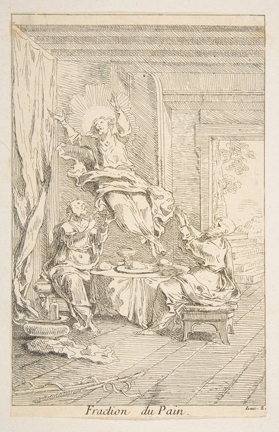 La division du pain. Créateurs : Claude Gillot, Jacques Gabriel Huquier - Claude Gillot, Jacques Gabriel Huquier
