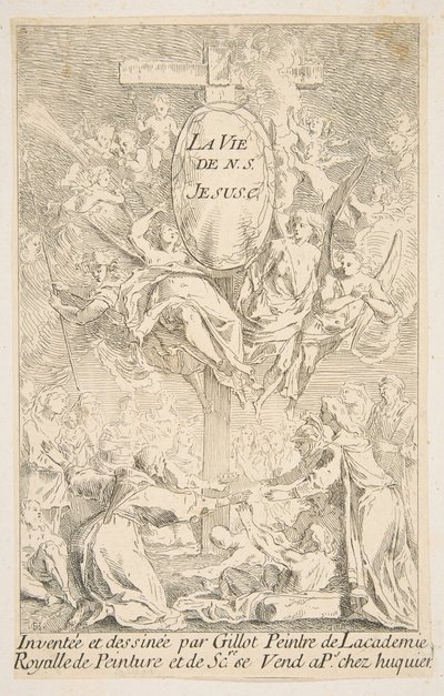 Frontispice de la série La Vie du Christ - Claude Gillot, Jacques Gabriel Huquier