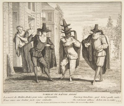 La mort de Maître André. Créateurs : Claude Gillot, Jacques Gabriel Huquier - Claude Gillot, Jacques Gabriel Huquier
