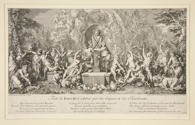 Fête de Bacchus, célébrée par des satyres et des bacchantes - Claude Gillot