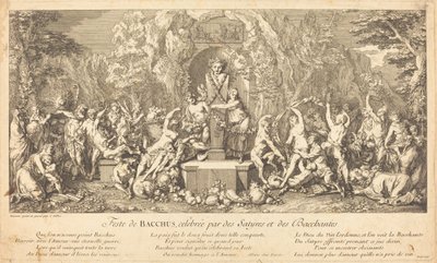 Fête de Bacchus, célébrée par des Satyres et des Bacchantes - Claude Gillot