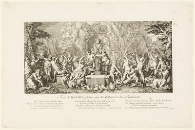 Fête de Bacchus célébrée par les satyres et les bacchantes - Claude Gillot