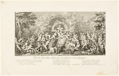 Fête du dieu Pan, célébrée par les Sylvains - Claude Gillot
