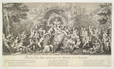 Fête du Dieu PAN, célébrée par des Sylvains et des Nymphes - Claude Gillot