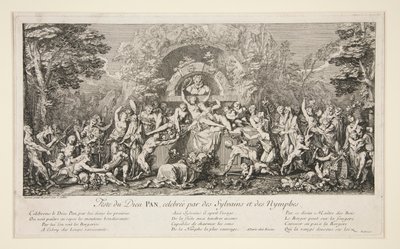 Fête du dieu Pan, célébrée par des Sylvains et des Nymphes - Claude Gillot