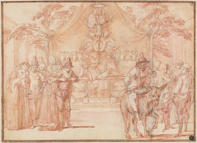 Scène de "La tombe de Maître André" - Claude Gillot