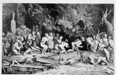 Hommage au diable (scène de sabbat) - par Caylus d