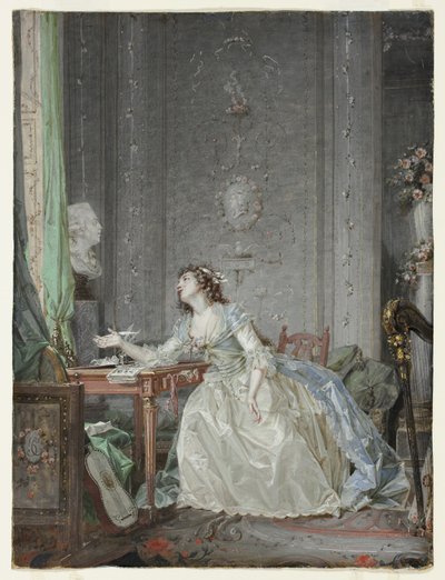 Intérieur avec un portrait d