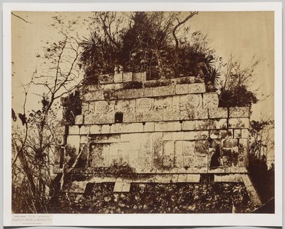 Palais du Cirque à Chichen-Itza (bas-relief des tigres) - Claude Joseph Désiré Charnay
