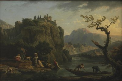 Paysage de montagne avec une rivière - Claude Joseph Vernet