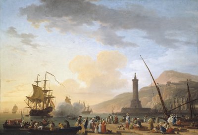 Un Port au Coucher du Soleil - Claude Joseph Vernet