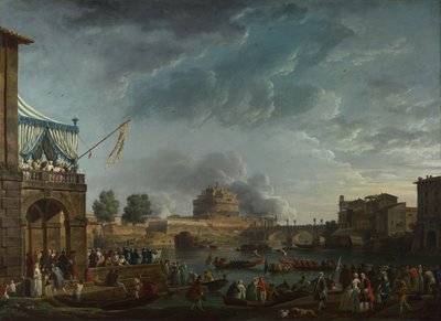 Un concours sportif sur le Tibre à Rome, 1750 - Claude Joseph Vernet