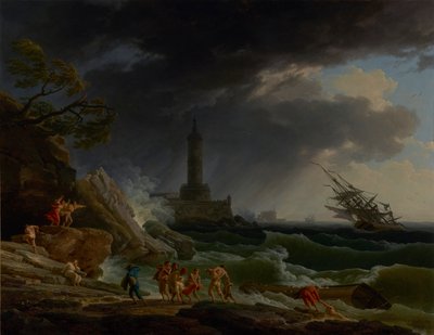 Tempête sur une côte méditerranéenne - Claude Joseph Vernet