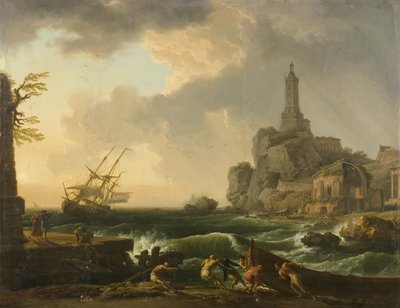 Phare de Gênes et le Temple de Minerve Médica - Claude Joseph Vernet