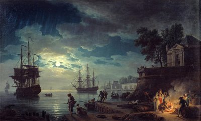 Pêche au clair de lune - Claude Joseph Vernet