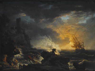 Naufrage, seconde moitié du 18e siècle - Claude Joseph Vernet