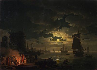 Le port de Palerme au clair de lune, 1769 - Claude Joseph Vernet