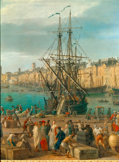 Le port de Marseille au XVIIIe siècle (détail) - Claude Joseph Vernet