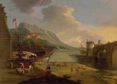 Déchargement des galères dans le détroit de Mycènes - Claude Joseph Vernet