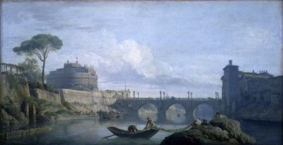Vue du pont et du château Saint-Ange, Rome, c.1748 - Claude Joseph Vernet
