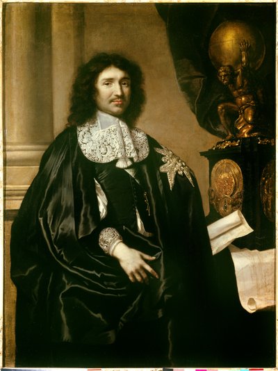 Portrait de Jean-Baptiste Colbert (1619-1683), ministre de Louis XIV. Peinture de Claude Lefebvre (1632-1675). 1666 - Claude Lefebvre